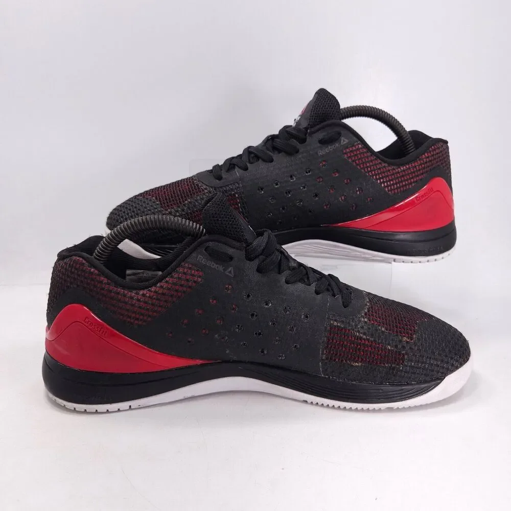 Reebok Crossfit Nano 7 Lace Up Athletic Shoe Mens Size 8 BS8755 Black Red White
